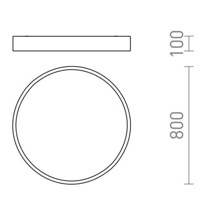 RED - Design Rendl - R13334 - Plafonnier MEZZO LED/100W/230V blanc