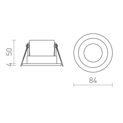 RED - Design Rendl - R13602 - LED Badkamer Inbouw Lamp BELLA LED/11W/230V IP65