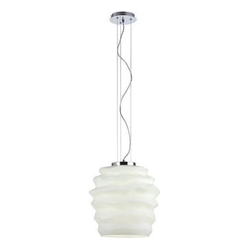 Redo 01-1141 - Hanglamp aan kabel MAGMA 1xE27/42W/230V Ø 38 cm glanzend chroom/wit