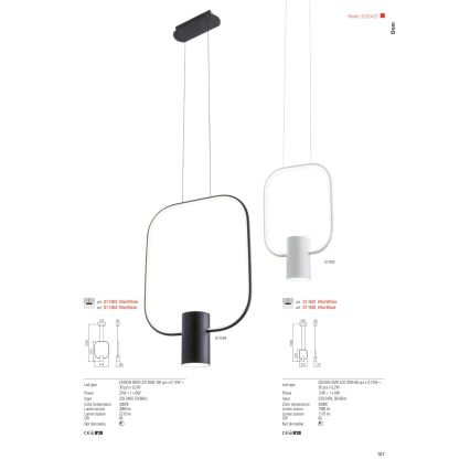 Redo 01-1226 - Dimbare LED-tafellamp DOM LED/21W/230V wit