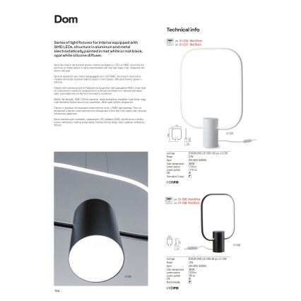 Redo 01-1227 - LED dimbare bureaulamp DOM LED/21W/230V zwart