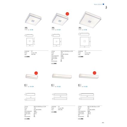 Redo 01-1234 - LED-wandlamp voor de badkamer EGO LED/12W/230V IP44 glanzend chroom
