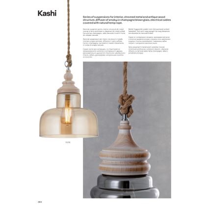 Redo 01-1401 - Hanglamp aan koord KASHI 1xE27/42W/230V