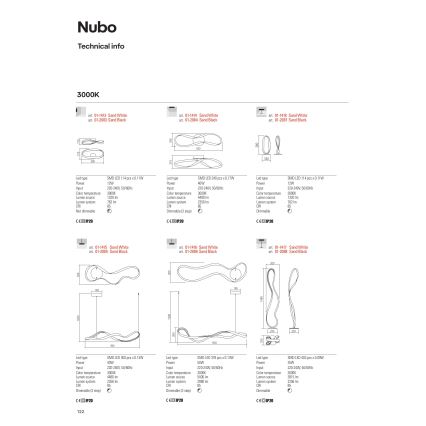 Redo 01-1417 - Dimbare LED Staande lamp NUBO 1xLED/35W/230V wit