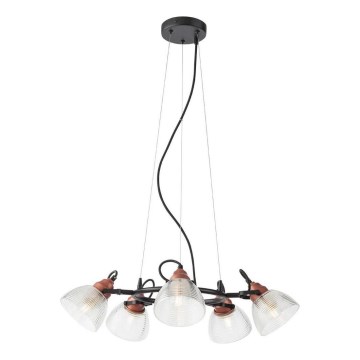 Redo 01-1451 - Hanglamp aan kabel RIDGE 5xE27/42W/230V