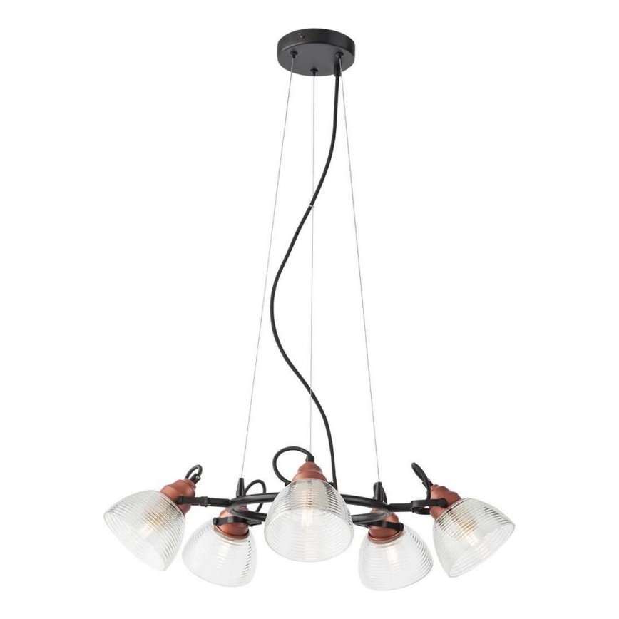 Redo 01-1451 - Hanglamp aan kabel RIDGE 5xE27/60W/230V