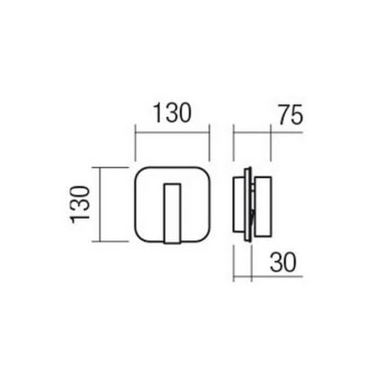 Redo 01-1491 - LED-wandlamp QUDA LED/6W/230V + LED/3W CRI 90 wit