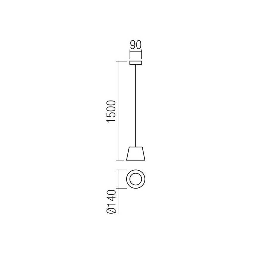 Redo 01-1495 - LED-hanglamp aan kabel LOLLI LED/6W/230V Ø 14 cm wit