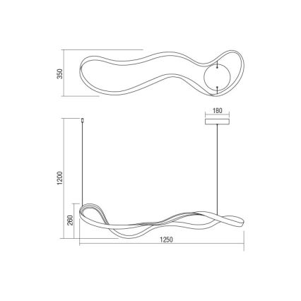 Redo 01-1531 - Suspension sur câble LED NUBO LED/43W/230V blanche