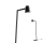 Redo 01-1557 - Vloerlamp MINGO 1xE27/42W/230V zwart