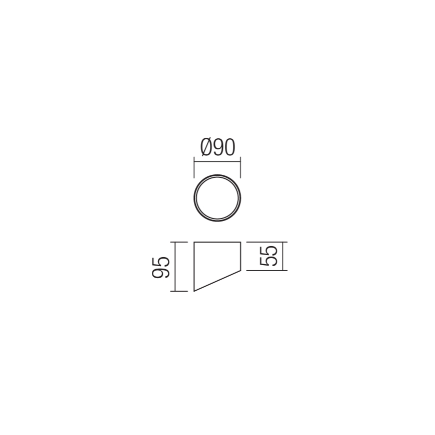 Redo 01-1626 - LED-spot UTO LED/6W/230V pr. 9 cm zwart