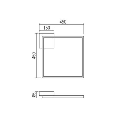 Redo 01-1638 - Plafonnier LED dimmable KLEE LED/30W/230V 45x45 cm blanc