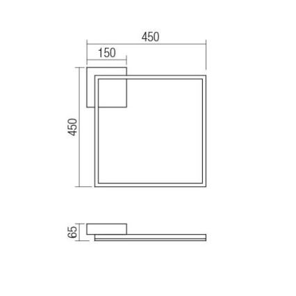 Redo 01-1639 - Plafonnier LED dimmable KLEE LED/30W/230V 45x45 cm doré