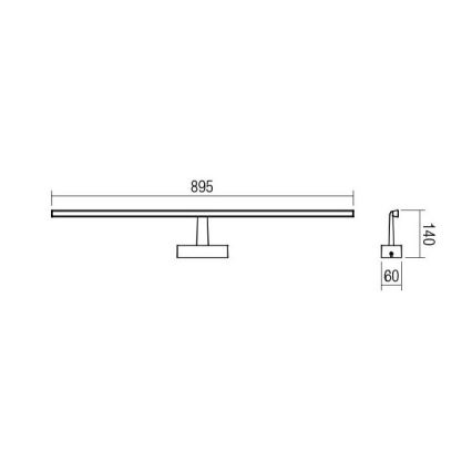 Redo 01-1675 - Eclairage de miroir LED salle de bain NEPTUNE LED/18W/230V IP44