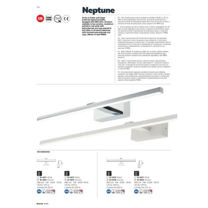 Redo 01-1678 - LED Badkamer spiegelverlichting NEPTUNE 1xLED/18W/230V IP44