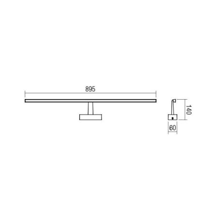 Redo 01-1678 - LED Badkamer spiegelverlichting NEPTUNE 1xLED/18W/230V IP44