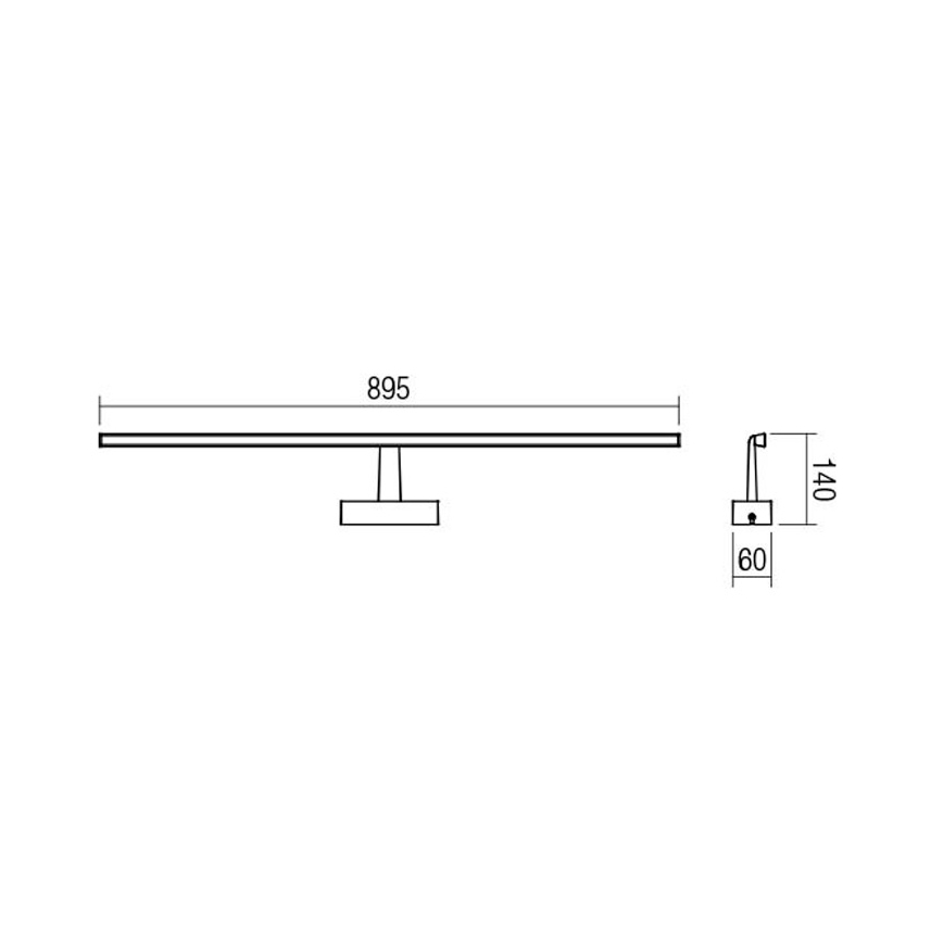 Redo 01-1678 - LED Badkamer spiegelverlichting NEPTUNE 1xLED/18W/230V IP44