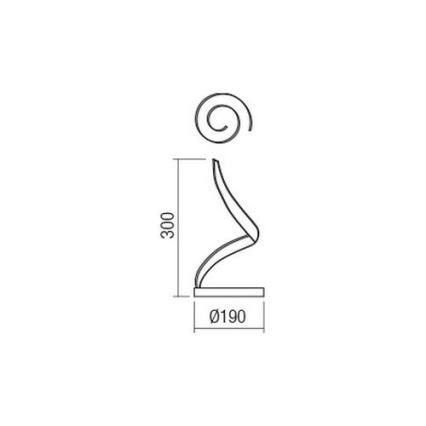 Redo 01-1815 - LED-tafellamp TORSION LED/11W/230V 3000K wit