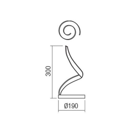 Redo 01-1816 - LED tafellamp TORSION LED/11W/230V 3000K bronskleurig