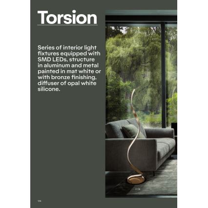 Redo 01-1816 - LED-tafellamp TORSION LED/11W/230V bronskleurig