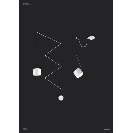 Redo 01-1823 - Hanglamp aan een koord DODO 1xE27/15W/230V spin wit