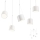 Redo 01-1827 - Hanglamp aan een koord DODO 5xE27/15W/230V spin wit