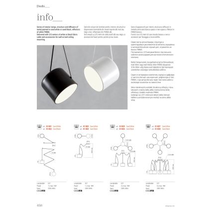 Redo 01-1827 - Hanglamp aan een koord DODO 5xE27/15W/230V spin wit