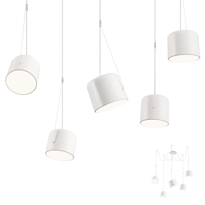 Redo 01-1827 - Suspension filaire DODO 5xE27/15W/230V araignée blanc