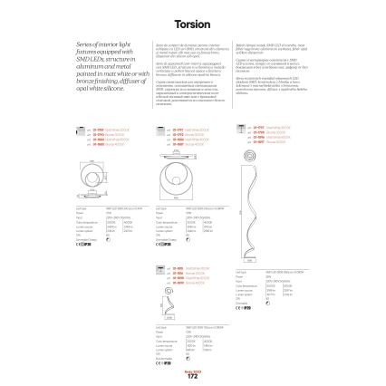 Redo 01-1887 - dimbare LED-plafondlamp TORSION LED/29W/230V Ø 55 cm bronskleurig