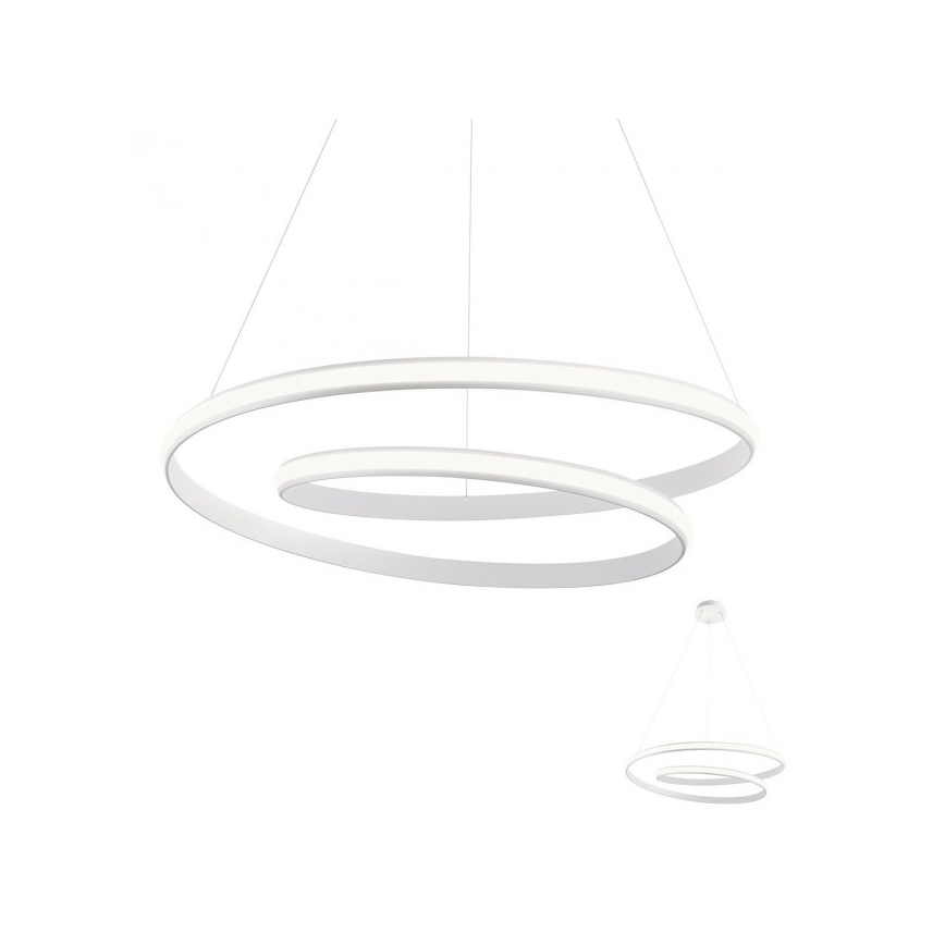 Redo 01-1890 - Suspension LED dimmable sur câble TORSION LED/35W/230V Ø 75 cm blanc