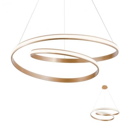 Redo 01-1891 - Dimbare LED-hanglamp met kabel TORSION LED/35W/230V 4000K Ø 75 cm brons