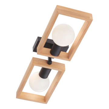 Redo 01-1968 - Plafondlamp TIMBER 2xE27/42W/230V beuken