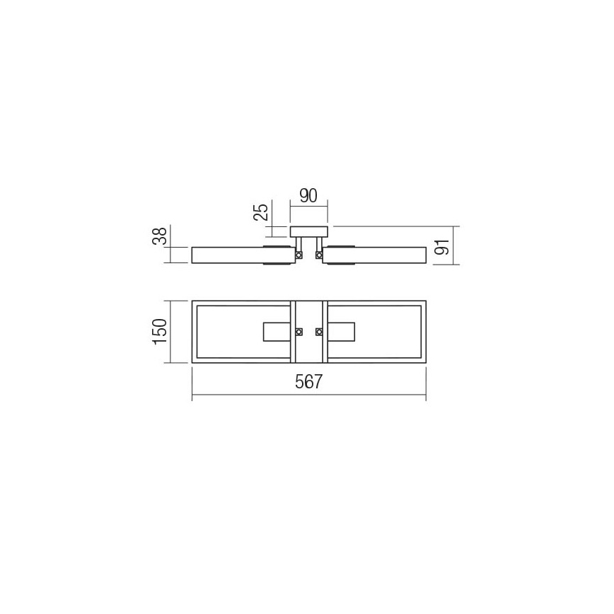Redo 01-1968 - Plafondlamp TIMBER 2xE27/42W/230V beuken