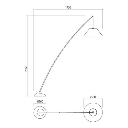 Redo 01-1988 - Lampadaire FISHER 1xE27/42W/230V, blanc