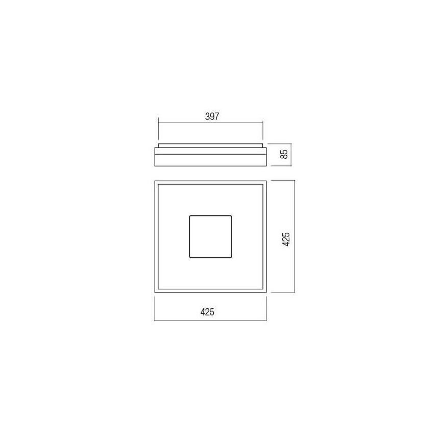 Redo 01-1998 - Plafonnier LED dimmable MAYA LED/42W/230V 42,5x42,5 cm doré