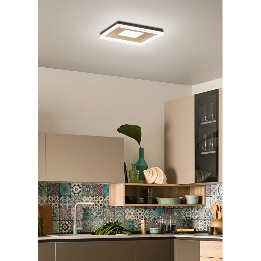 Redo 01-2000 - Dimbare LED-plafondlamp MAYA LED/55W/230V 51x51 cm goudkleurig