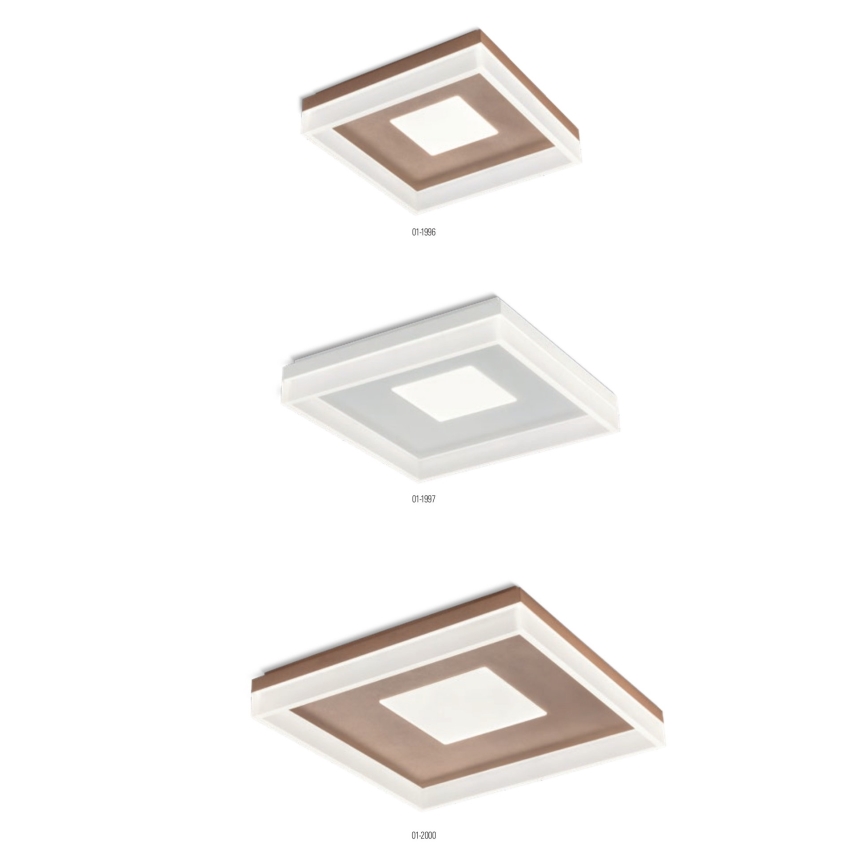 Redo 01-2000 - Dimbare LED-plafondlamp MAYA LED/55W/230V 51x51 cm goudkleurig