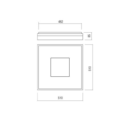 Redo 01-2000 - Plafonnier LED dimmable MAYA LED/55W/230V 51x51 cm doré