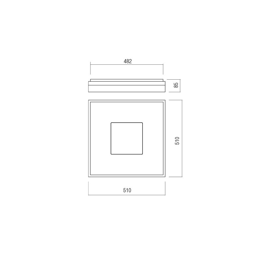Redo 01-2000 - Plafonnier LED dimmable MAYA LED/55W/230V 51x51 cm doré