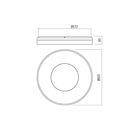 Redo 01-2004 - Plafonnier LED dimmable MAYA LED/75W/230V diam. 60 cm doré