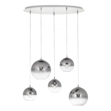 Redo 01-2079 - Hanglamp aan een koord BOWL 5xE27/42W/230V gerookt