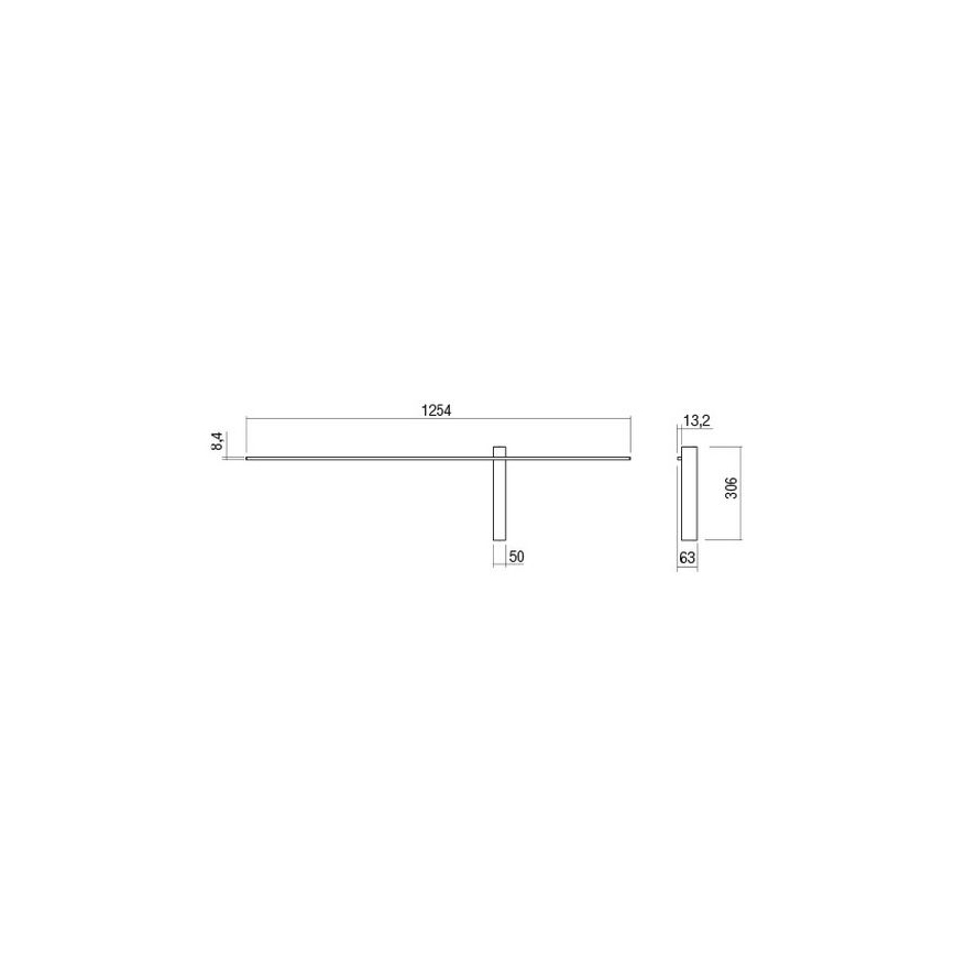 Redo 01-2200 - LED-wandlamp TANGENT LED/14W/230V wit