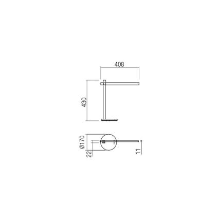 Redo 01-2213 - Lampe de table tactile à intensité variable OMEO LED/5,5W/230V 3000/4500/6500K noir