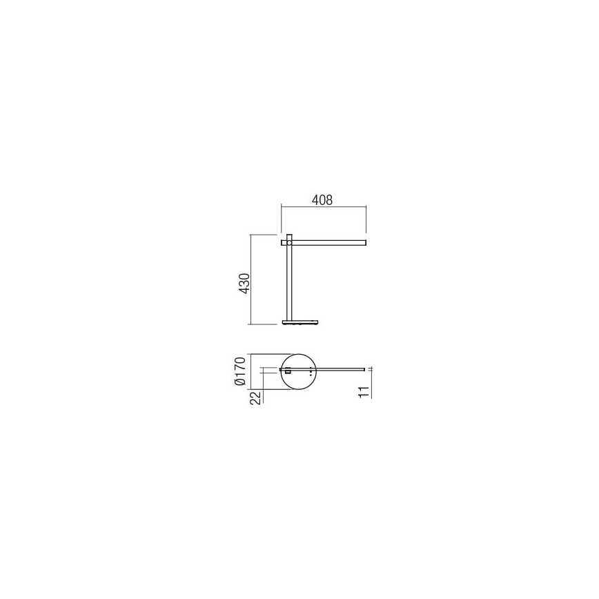 Redo 01-2213 - Lampe de table tactile à intensité variable OMEO LED/5,5W/230V 3000/4500/6500K noir
