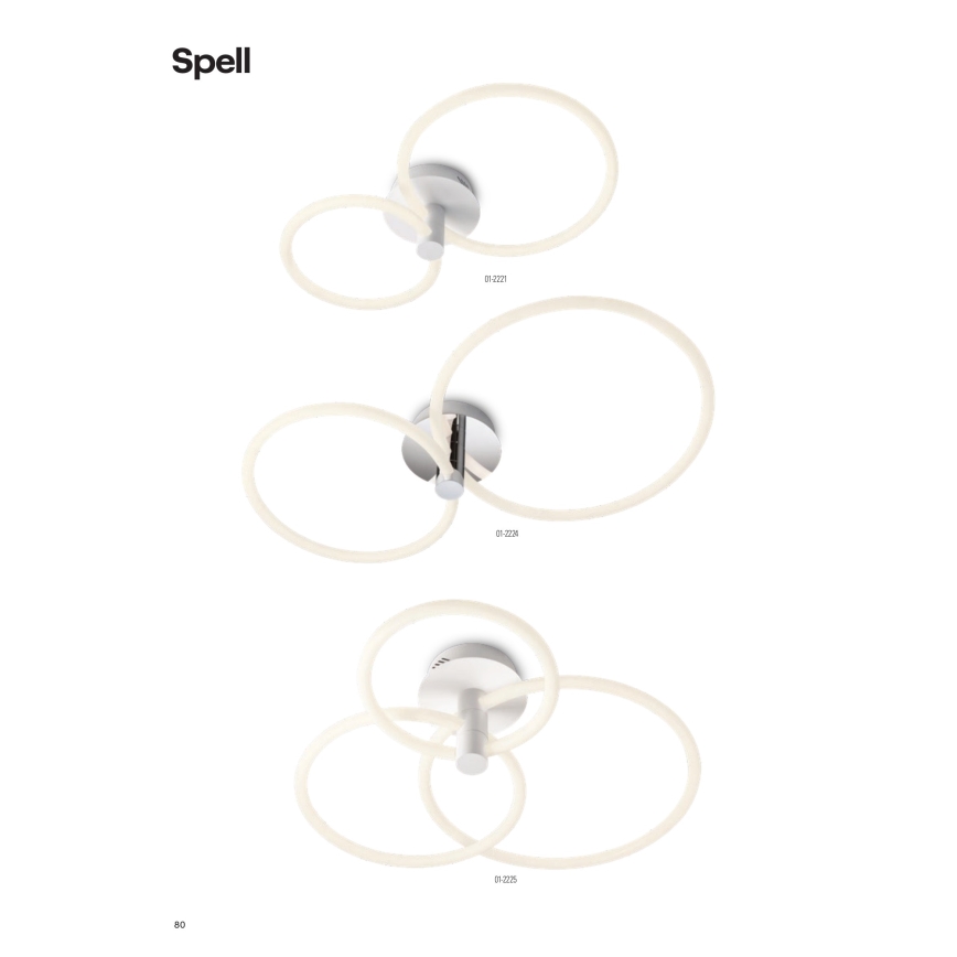 Redo 01-2222 - Plafonnier LED dimmable SPELL LED/32W/230V, chrome brillant