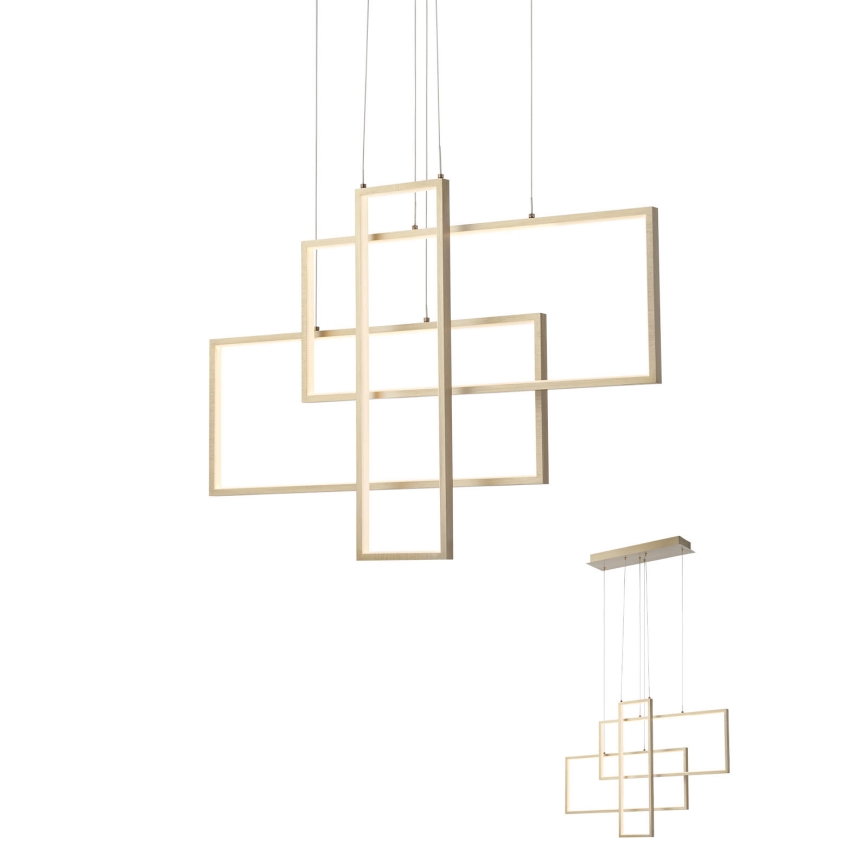 Redo 01-2314 - Dimbare LED-hanglamp aan kabel PLANA LED/60W/230V goudkleurig