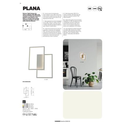 Redo 01-2317 - Dimbare LED-hanglamp met kabel PLANA LED/80W/230V goudkleurig