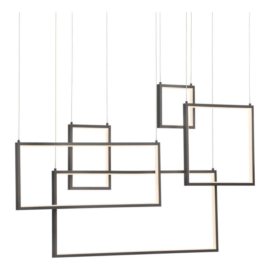 Redo 01-2318 - Dimbare LED hanglamp aan een koord PLANA LED/80W/230V zwart