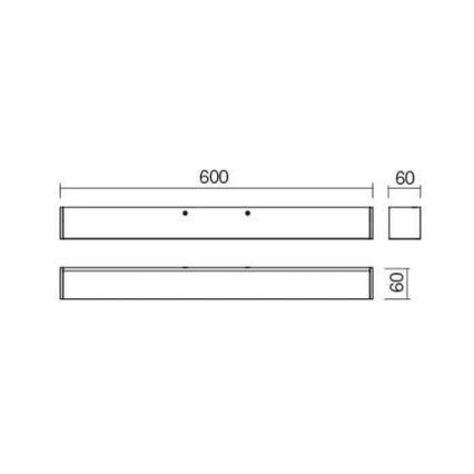 Redo 01-2327 - LED Spiegelverlichting badkamer THELA LED/17W/230V 60 cm CRI 90 IP44