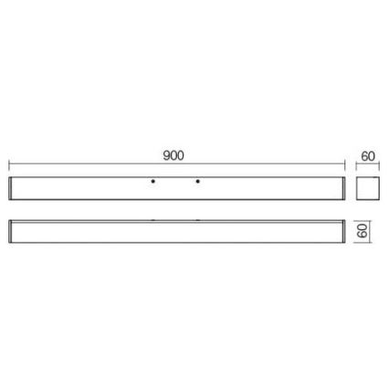 Redo 01-2328 - LED Spiegelverlichting badkamer THELA LED/25W/230V 90 cm CRI 90 IP44